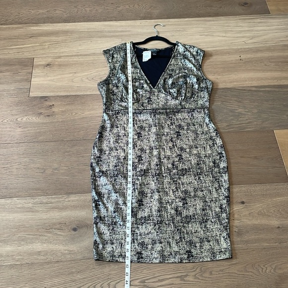 Forever 21 Plus Size 2X Black Gold Metallic Foil Dress NWT - Picture 9 of 11
